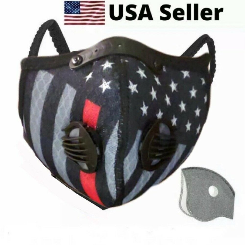 Unisex Adult Face Mask with filter Gray Flag